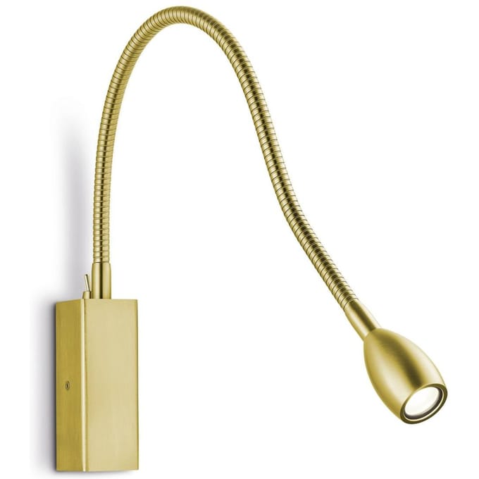 Knapstein Banu LED wandlamp met schakelaar, messing, 30 cm