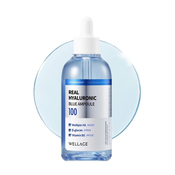 [WELLAGE] Ampoule Bleue Acide Hyaluronique Véritable 75ml white