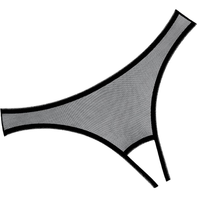 Adore Exposé Panty Open Kruis – Zwart
