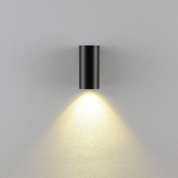 Deko Light Can IP20, 1x 7,5 W GU10, Schwarz 341342 Wandopbouwarmatuur GU10 7.5 W Zwart