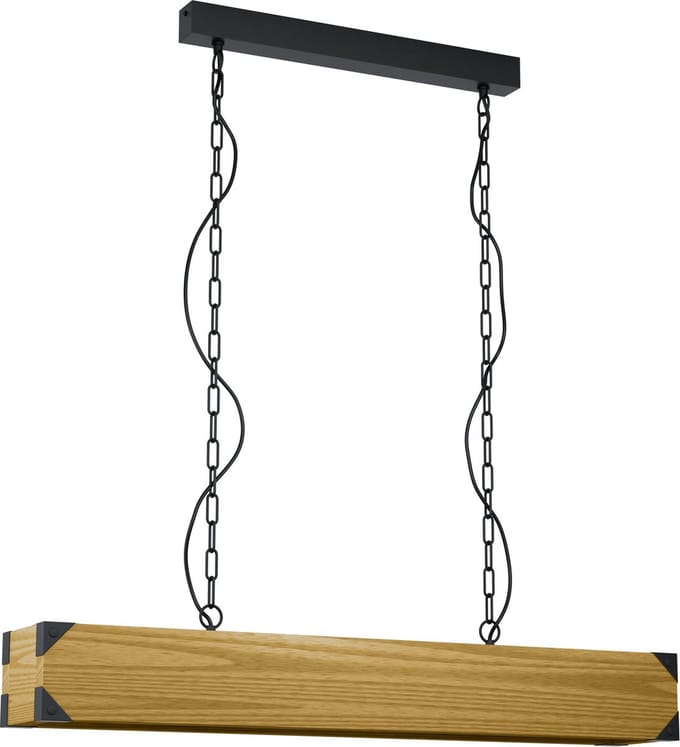 EGLO Harborough Hanglamp - 4 lichts - E27 - Zwart