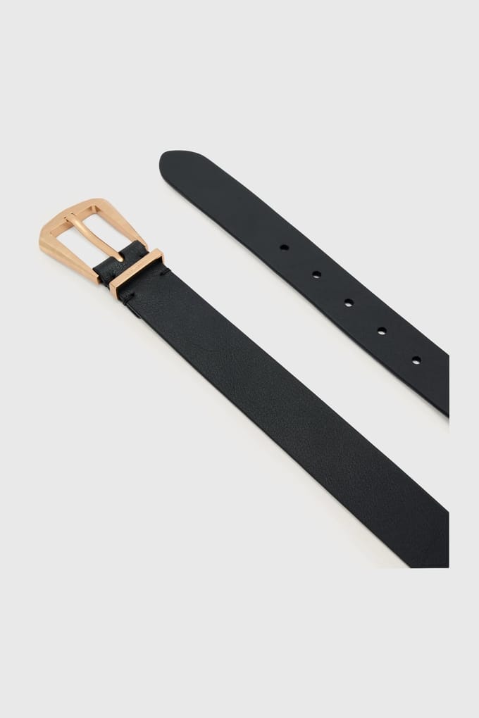 AllSaints Agatha Alcor Belt Black/warm Brass Größe: L-XL | Gürtel Outlet | Damen | Schwarz