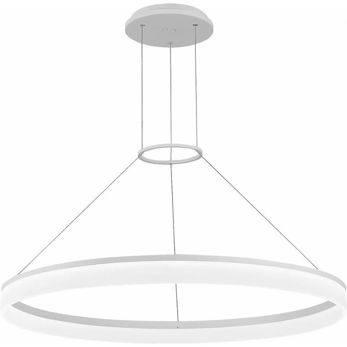 LEDS-C4 LED hanglamp CIRC Rond, Ø 80 cm, wit, aluminium