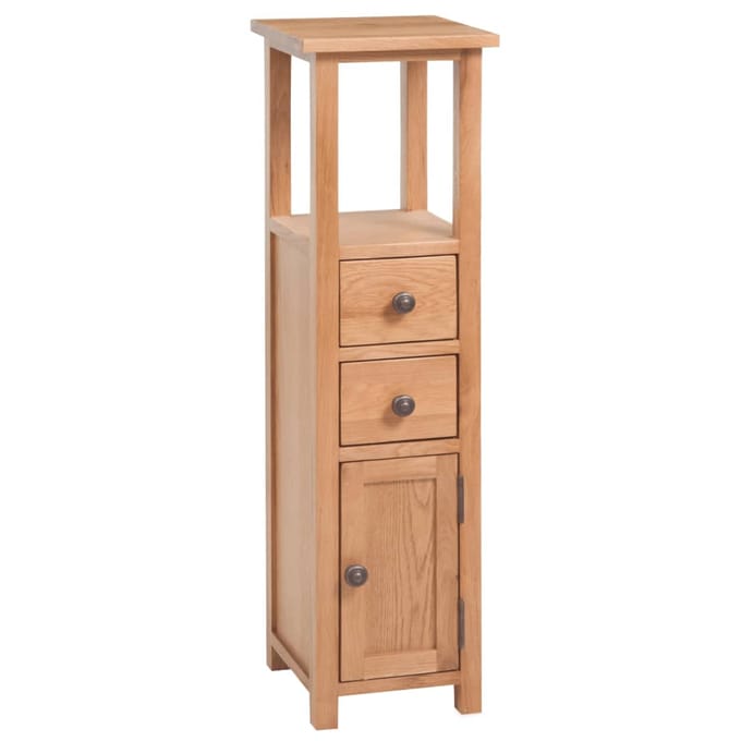 vidaXL - Hoekkast - 26x26x94 - cm - massief - eikenhout