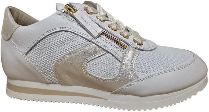 DL Sport 6994 567 Gloss Bianco Sneakers Wit Leer Dames - Wit - 42