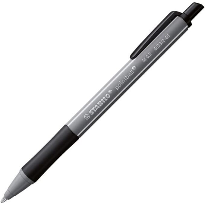 Stabilo Pointball Pen Zwart - Ergonomisch Schrijven 0.5mm
