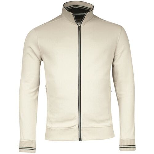 Baileys Vest Sweat Cardigan Zip Subtle Uni Color Honeycomb Texture Kitt / male