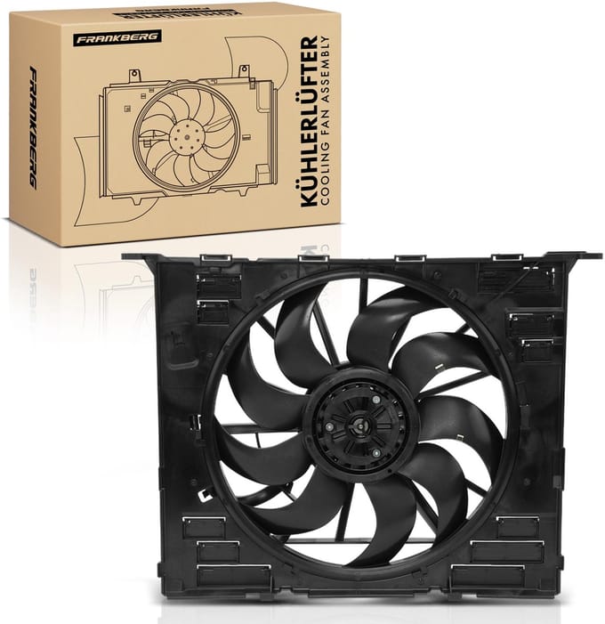 Frankberg 1x Motorradiateur Enkele ventilator