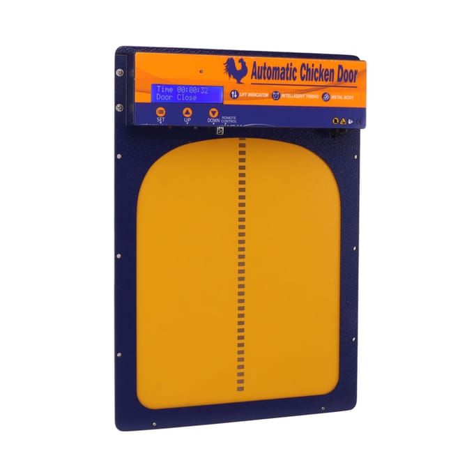 Automatische Kippenhokdeur IP45 Waterdicht Programmeerbaar Aluminium Kippenhokdeur met Timer blue