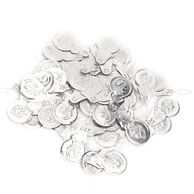 100 Stuks Doe-het-zelf Naald Inrijger Aluminium Draadlus Kruissteek Invoeging Handmachine Naaigereedschap(Dubbele white