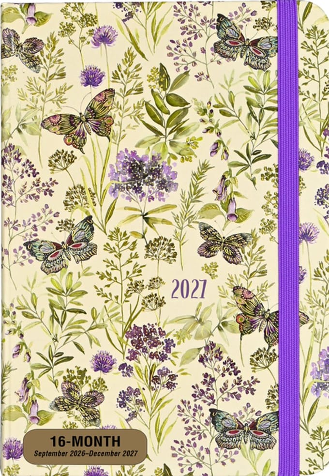 Amethyst Butterflies Compact diary 16-mnds 2027