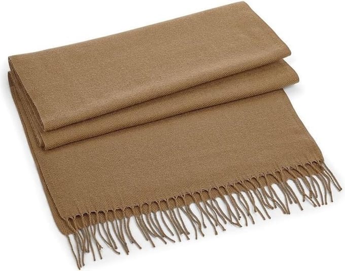 Jumada's Sjaal - Geweven - Camel - Volwassenen - Oversized - Polyacryl