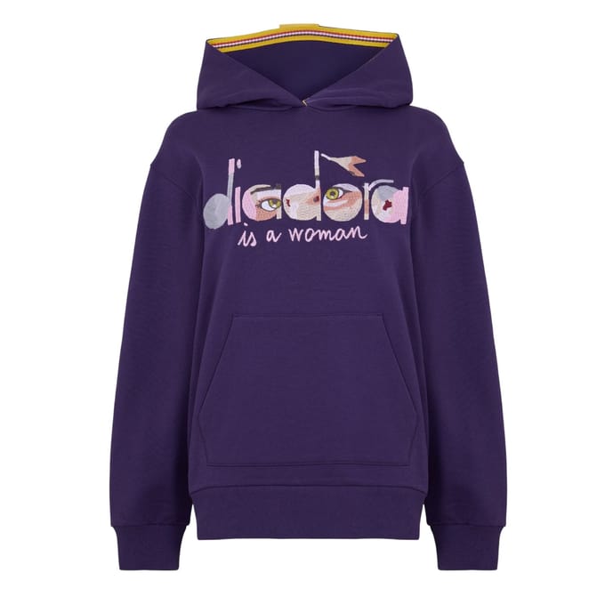 Diadora Dames/Dames Oog Polycotton Hoodie (Paars)