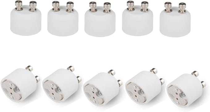 Lampfitting Adapter - GU10 naar MR16 - Verlichting Aanpassen - 230V naar 230V - 10 Stuks - Wit