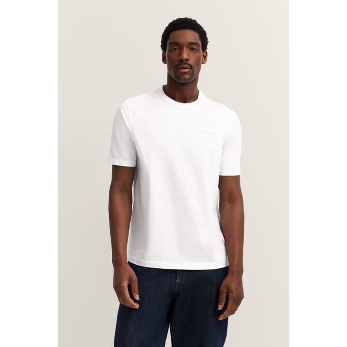 Shirt ronde hals Van Bugatti wit