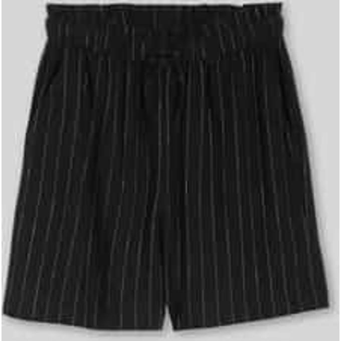 relaxed fit short van mix van viscose en linnen