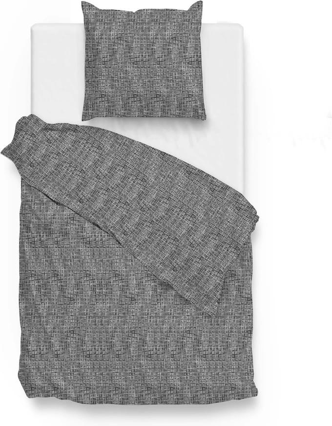 Zohome Blitz Dekbedovertrek - Eenpersoons - Flanel - 140x200-220cm - Taupe