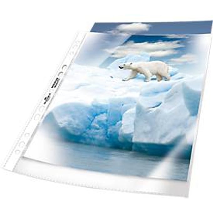 DURABLE insteekhoesjes Premium, A4, bovenaan open, 50 st., generfd, transparant