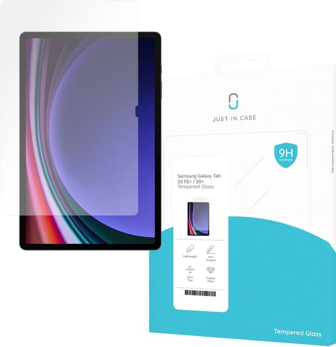 Just in Case screenprotector geschikt voor Samsung Galaxy Tab S10 Plus / Tab S9 FE Plus / Tab S9 Plus - Screenprotector Tablet Glas