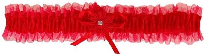Kousenband grote maat - rood