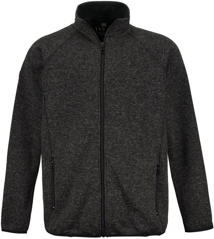 JAY-PI - Heren - Jasje van gebreid fleece - Zwart - Maat 3XL