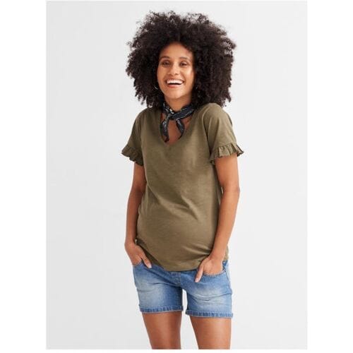 Prénatal zwangerschapsshirt Darkgreen M Dames