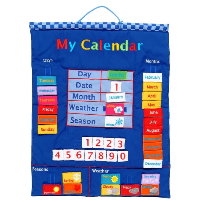 Fiesta Crafts wandkalender voor kinderen - educatief speelgoed.