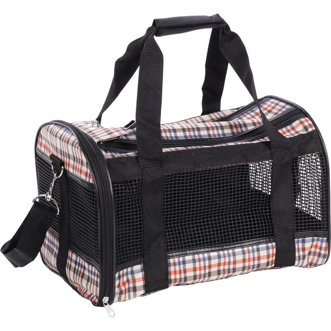 Flamingo draagtas - Piccailly - zwart bruin - 50 x 27 x 31 cm