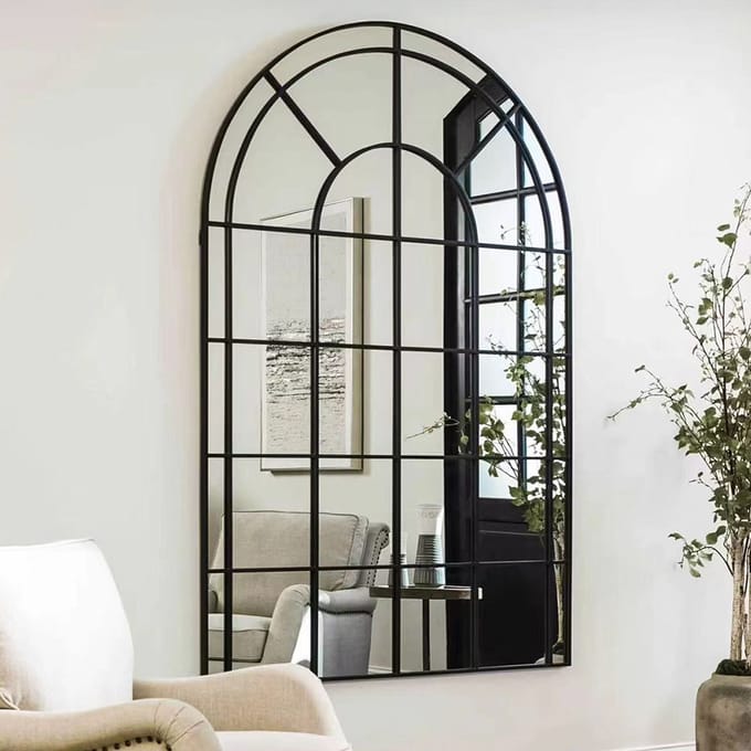 Milton & Oldbrook Wandspiegel 80 x 120 cm Malmo Zwart