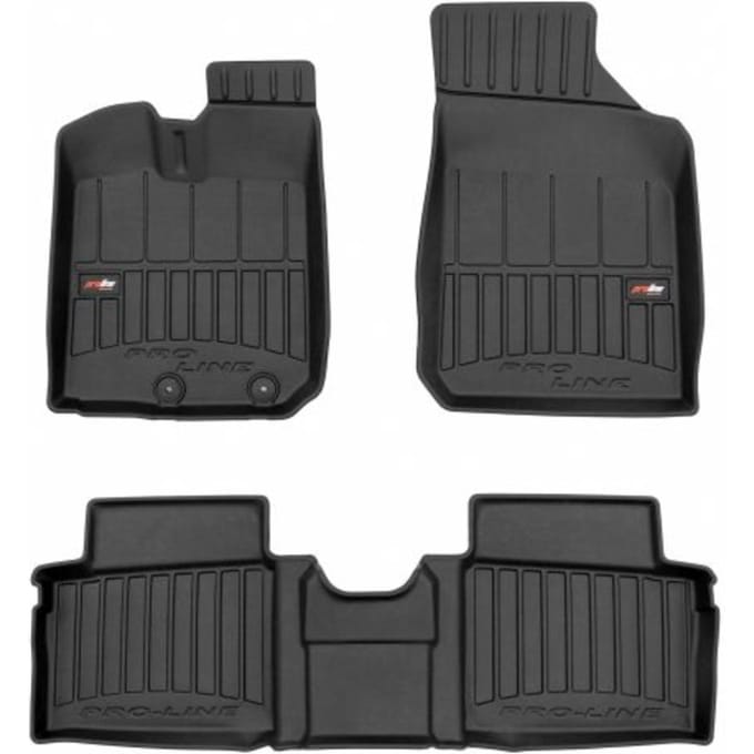 Frogum Dacia Spring vanaf 2021 - Automatten Set (3-delig) - TPE Rubber - 6 cm Hoge Rand - Geurloos