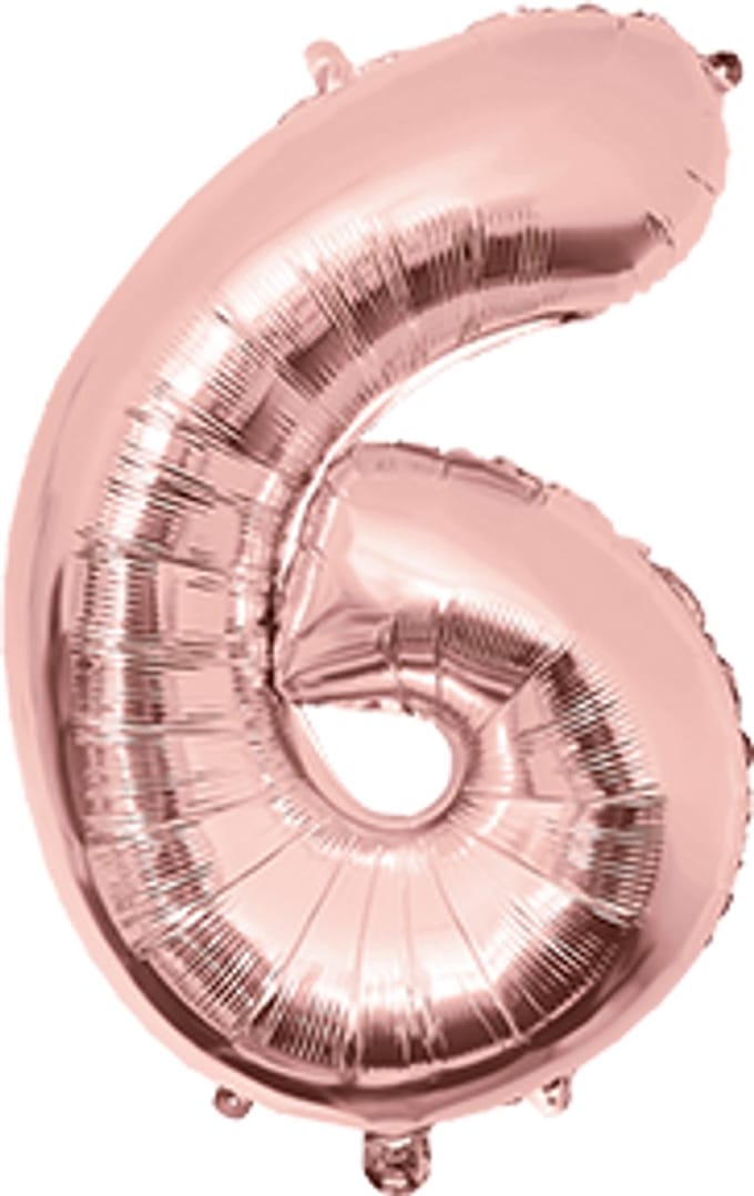 Foil Balloon 40 cm- no.6 Rose Gold