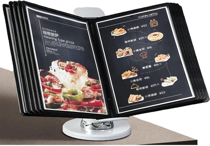 Bureau Documentenhouder - Wand Organizer - Efficiënt Werken - 360 Graden Draaibaar - 10 Displayvakken - Mat Transparant