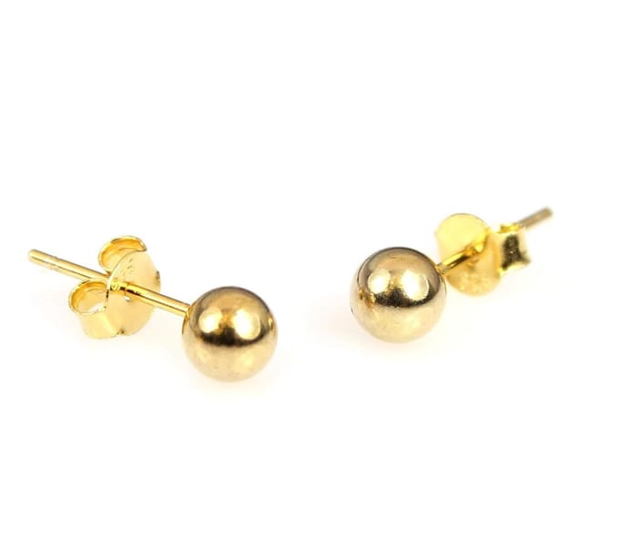 Zilveren Dot Oorknopjes – Verguld - Oorstekers – 4mm