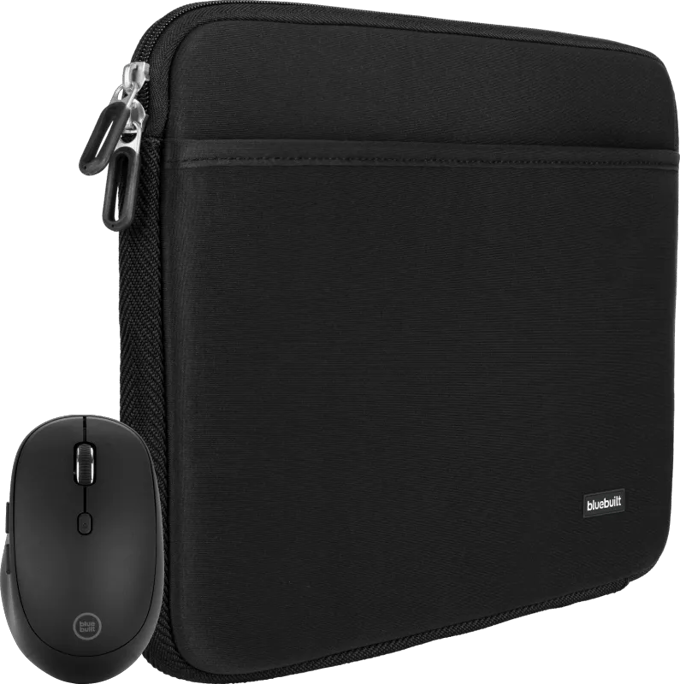 BlueBuilt Laptophoes 37 cm 15-16 inch S Zwart + Tradendum Muis