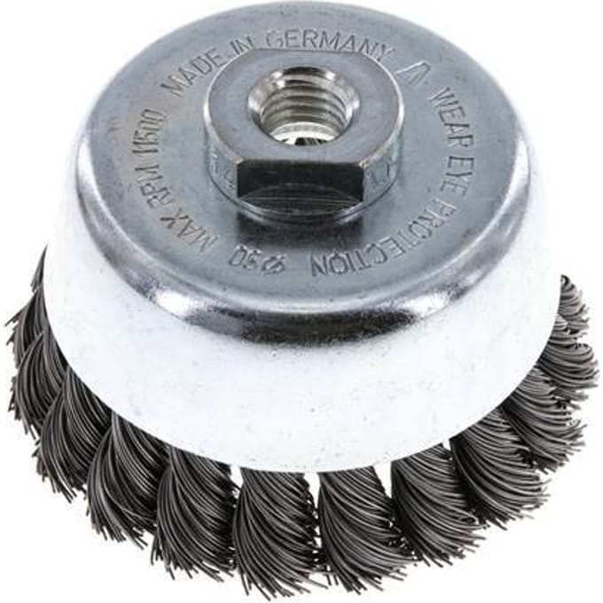 Komborstel 90mm (M 14X2) Staaldraad 0,5mm (20xGevlochten)