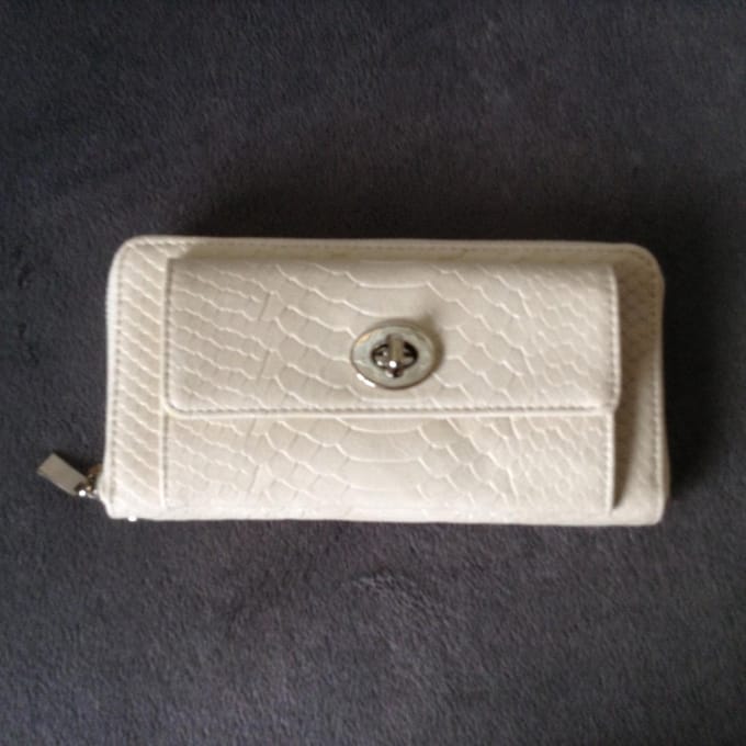 Giuliano Dames Ritsportemonnee roomwit/beige