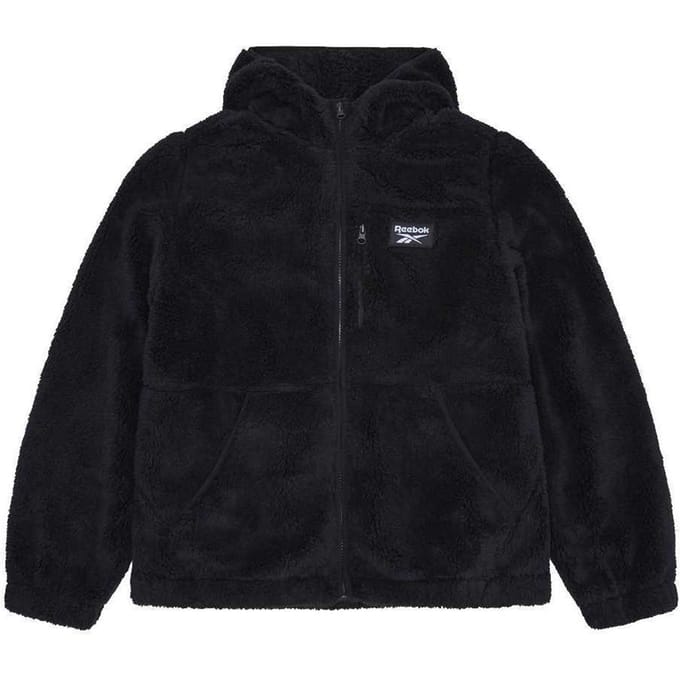 Reebok Dames Double Monkey Fleece Jacket (Zwart)