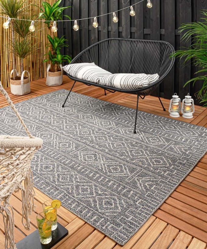Buitenkleed Aztec Dreams - grijs 80x150