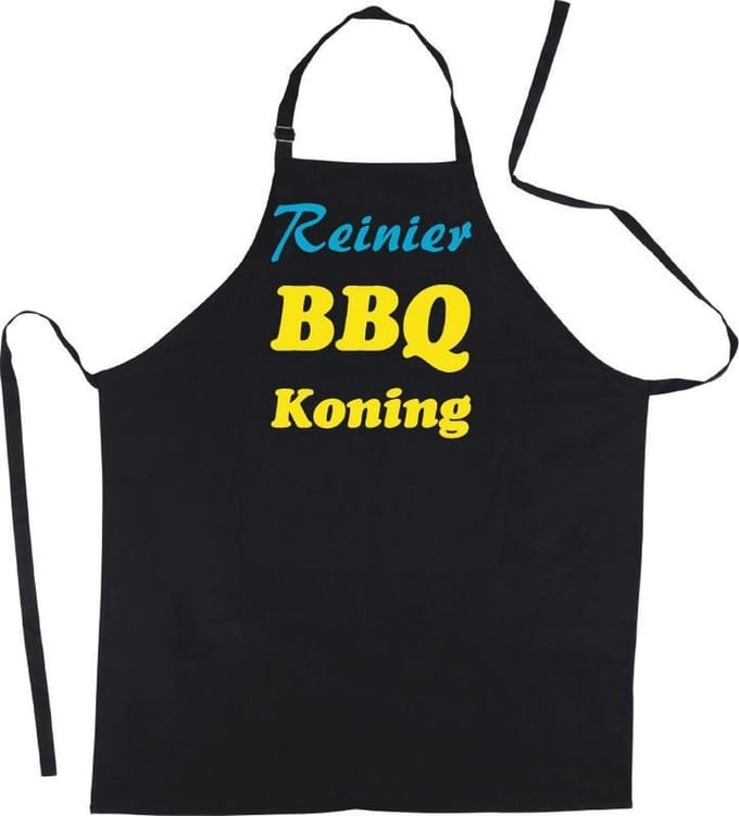 Mijncadeautje Luxe schort BBQ Koning met voornaam