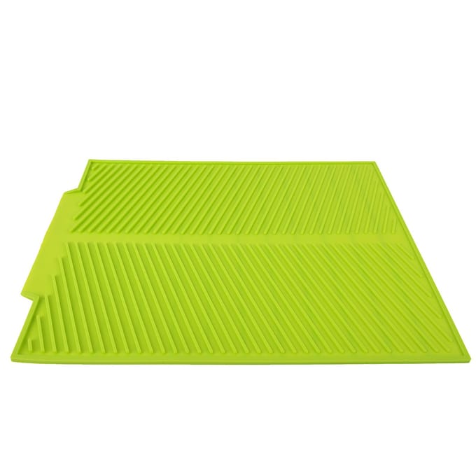 Tapis Égouttoir Extra Large Premium en Silicone Résistant à la Chaleur vert