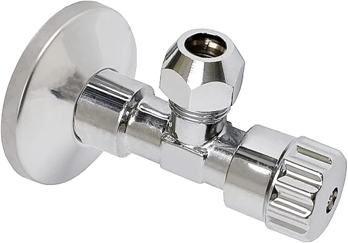 Sanivesk hoekstopkraan knel - 1/2" x 10 mm - chroom