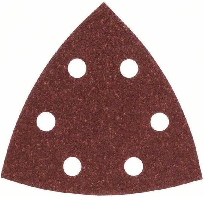 Bosch Accessories 2609256A50 Deltaschuurpapier Met klittenband, Geperforeerd Korrelgrootte (num) 80 Hoekmaat 93 mm 5 stuk(s)