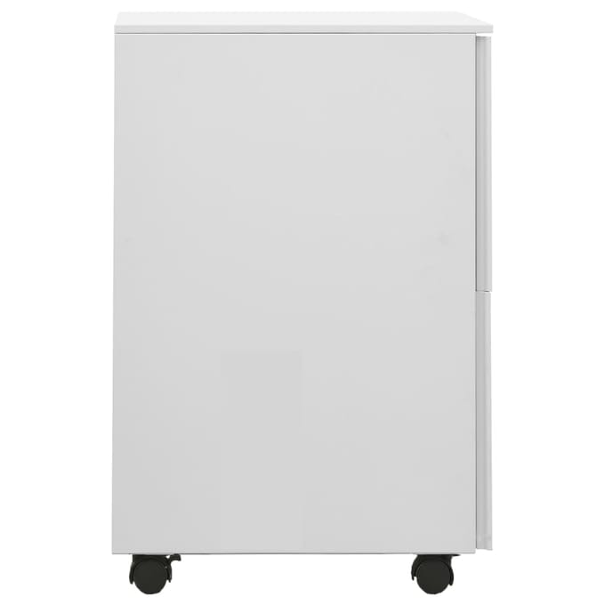 vidaXL - Ladeblok - verrijdbaar - 39x45x67 - cm - staal - lichtgrijs