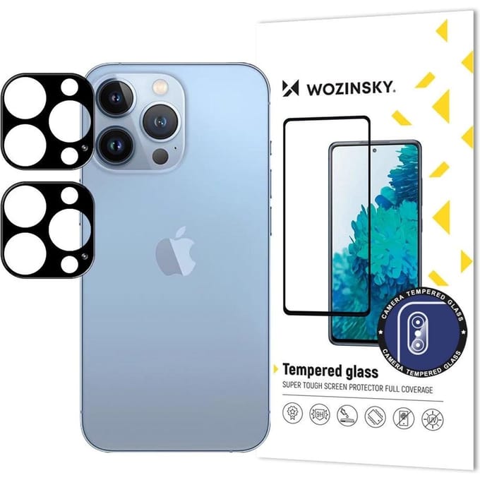 Wozinsky Black Full Camera Glass for iPhone 17 Pro Set of 2