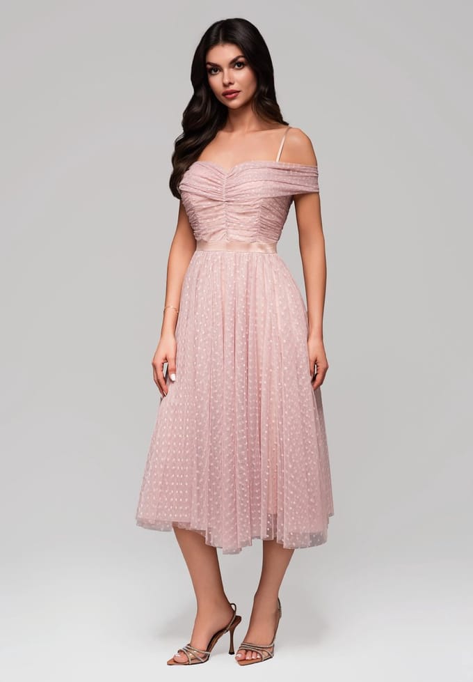 LARICA Jurk - Rits - Jurk Lichtroze S