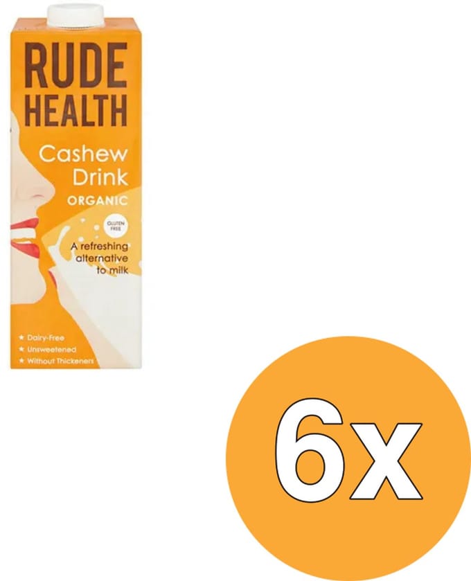 6x Rude Health Cashewnootdrank Bio (1000 ml)