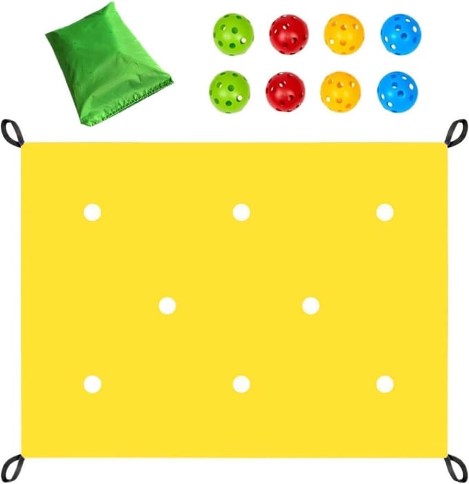 Groepsspel - Teambuilding activiteit - Samenwerking bevorderen - Duurzame polyester stof - 216x145cm - Geel