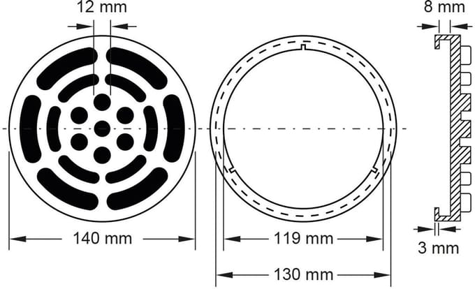 KS TOOLS Rubberen pad 05 voor Twin Busch hefbruggen Ø 140 mm - 160.0467