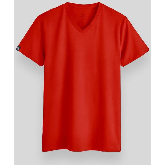 Heren V-hals Korte Mouwen T-Shirt