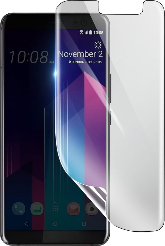 3mk, Geschikt voor HTC U11 Plus, Schokbestendige Hydrogel Screenprotector, Transparant